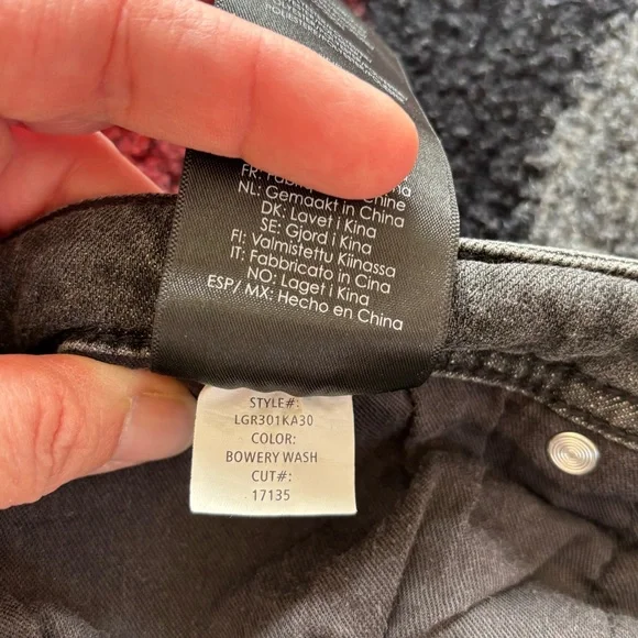 Liverpool Los Angeles Relaxed Straight Jean Size 36x30 Bowery Wash Gray Black - Picture 7 of 9